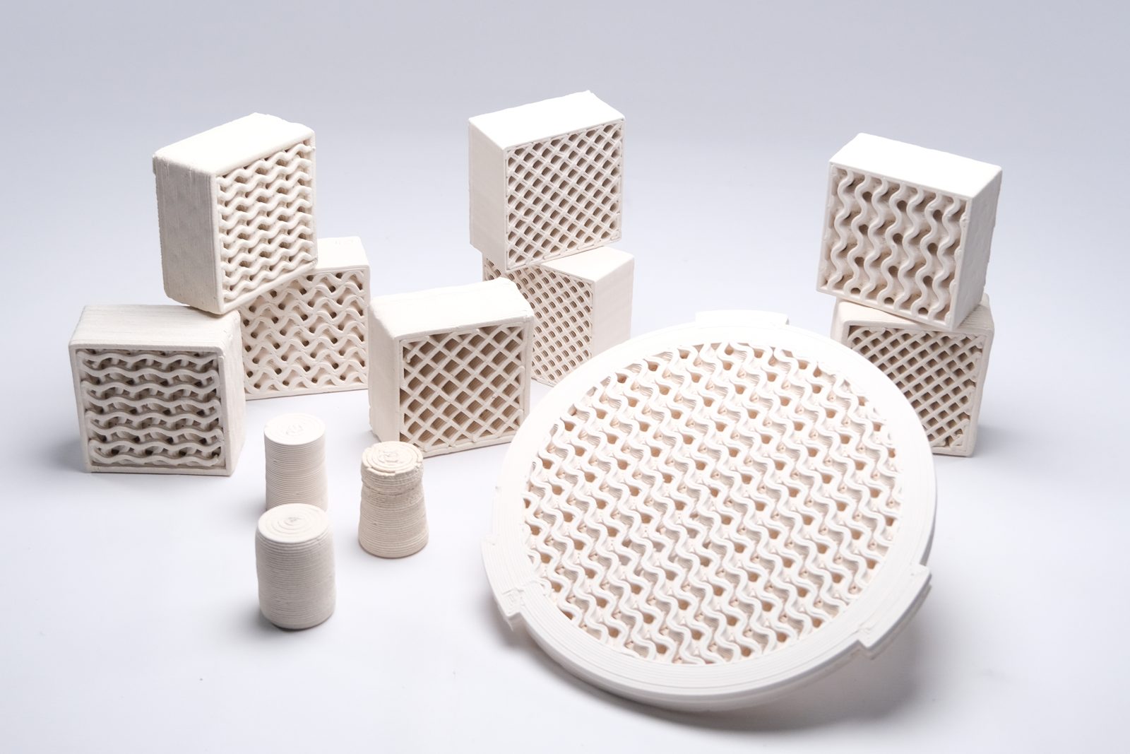 The round cooling panel, one printed lattice