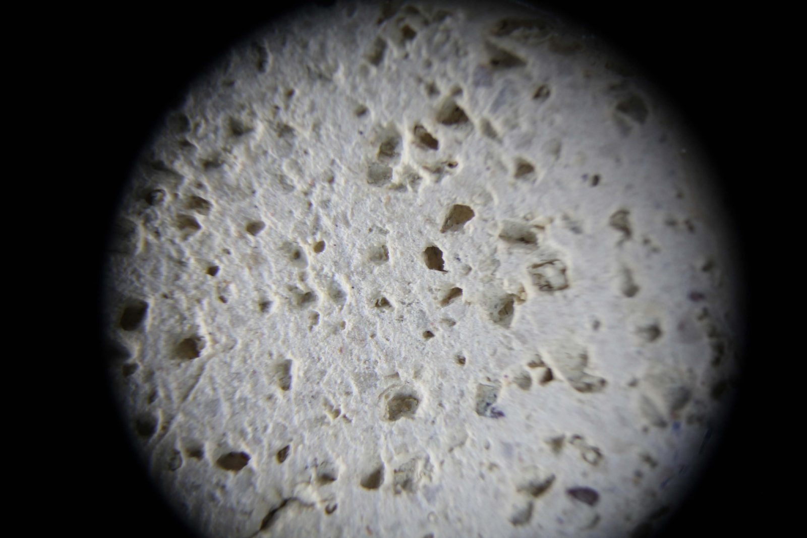 Burnt-out coffee grounds and starch leave about 39 % open porosity